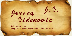 Jovica Videnović vizit kartica